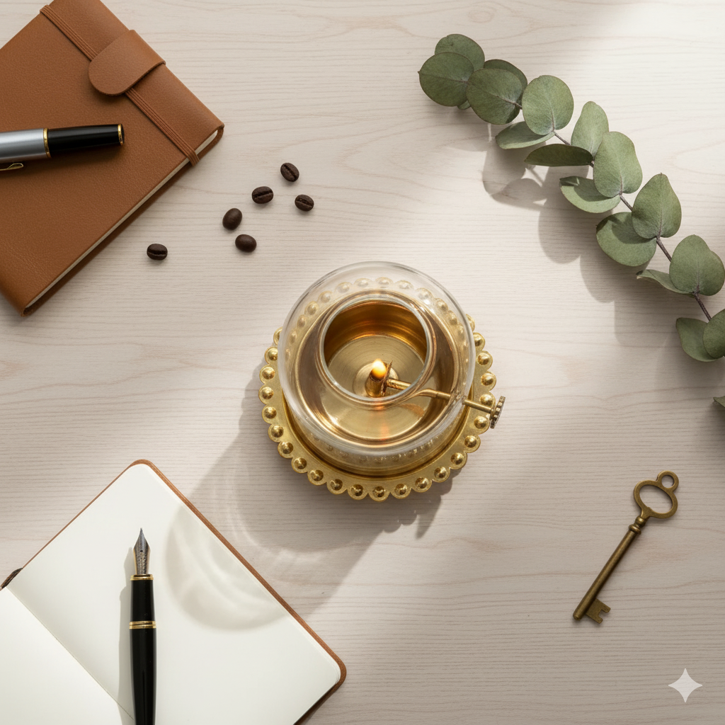 Brass Akhand Diya For Puja