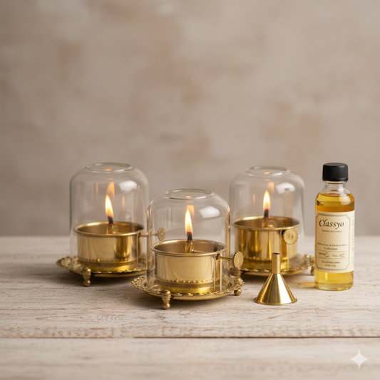 Brass Akhand Diya For Puja