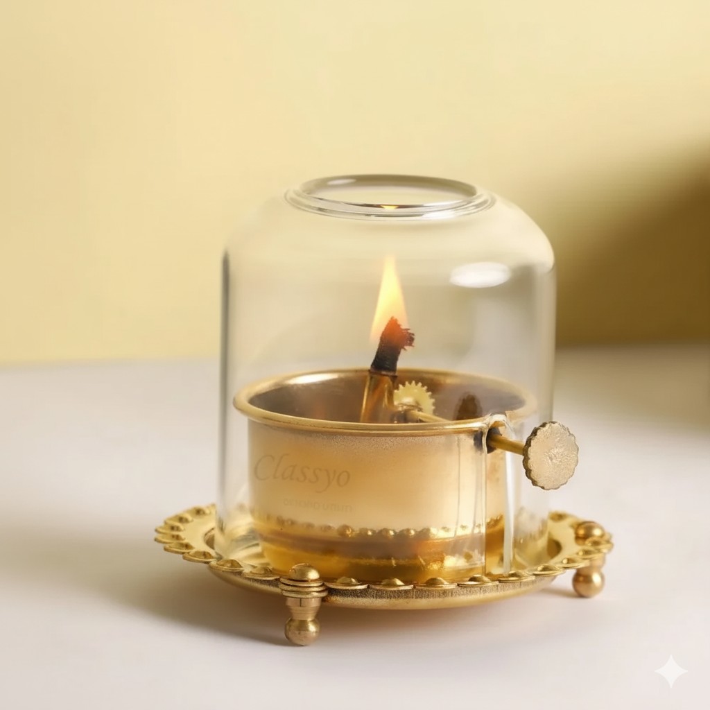 Brass Akhand Diya For Puja